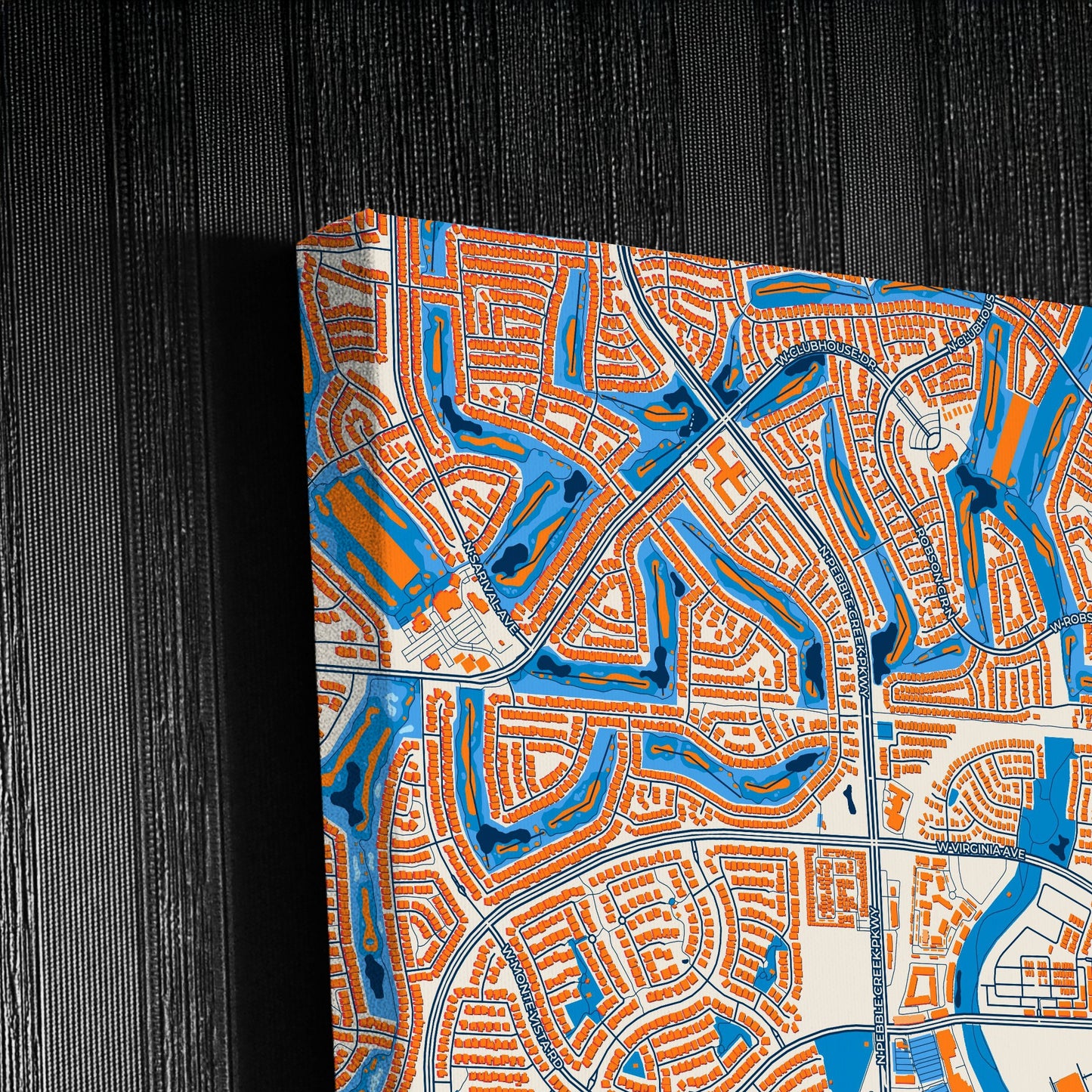 Goodyear Arizona Colorful City Map Canvas Print Detail