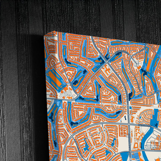 Goodyear Arizona Colorful City Map Canvas Print Detail