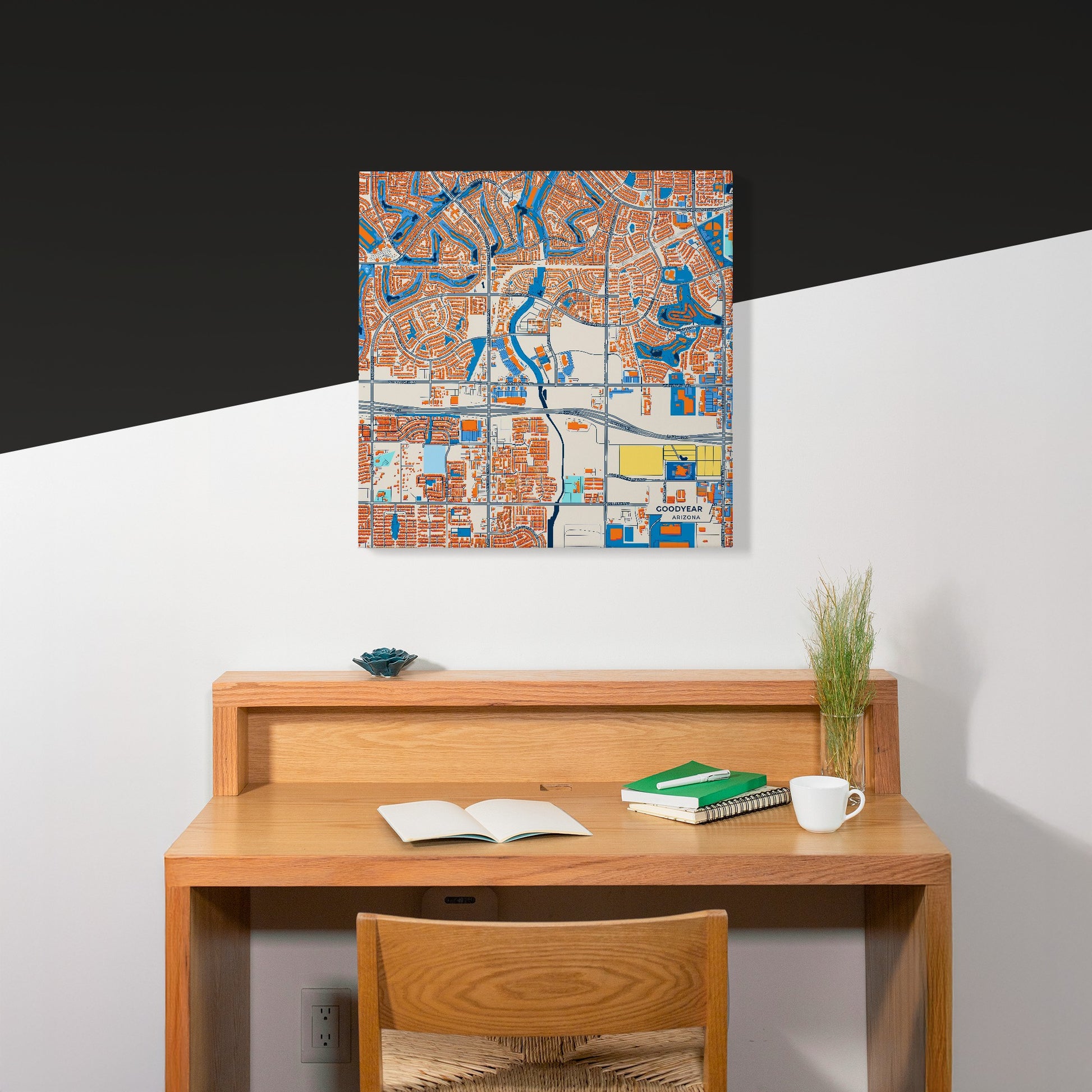 Goodyear Arizona Colorful City Map Canvas Print Scene