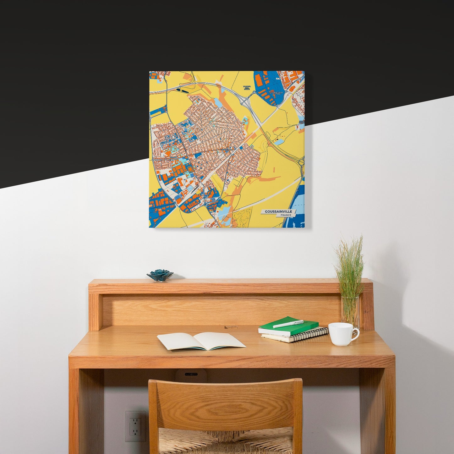 Goussainville France Colorful City Map Canvas Print Scene