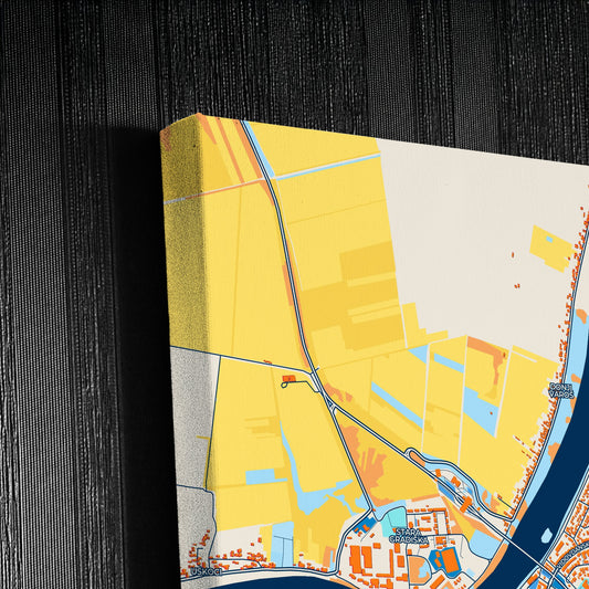Gradiška Bosnia And Herzegovina Colorful City Map Canvas Print Detail