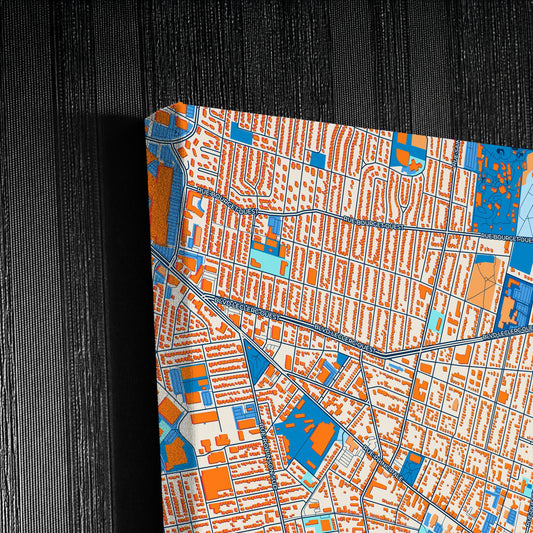 Granby Canada Colorful City Map Canvas Print Detail