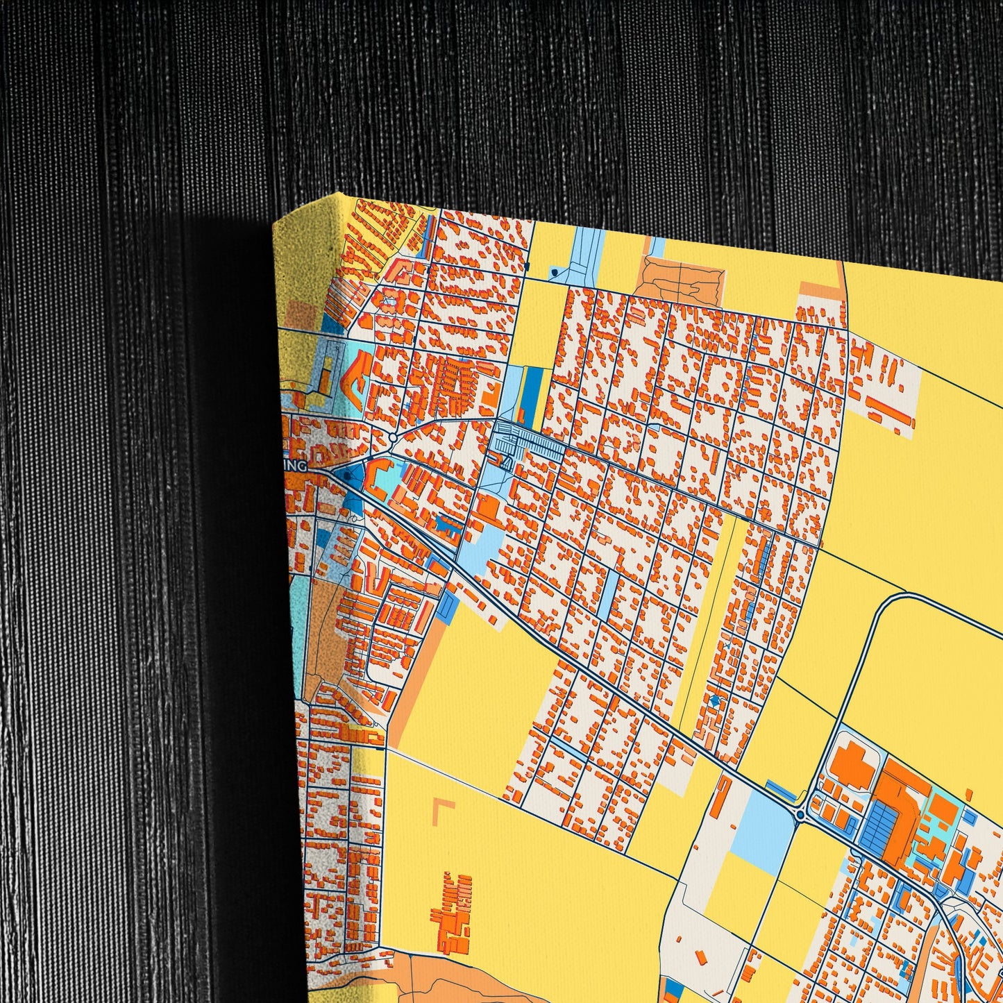 Gross-Enzersdorf Austria Colorful City Map Canvas Print Detail
