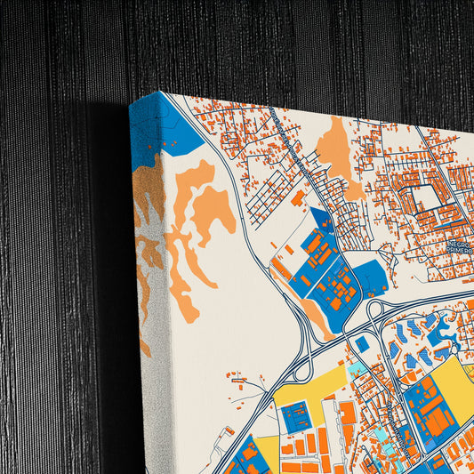 Guacara Venezuela Colorful City Map Canvas Print Detail