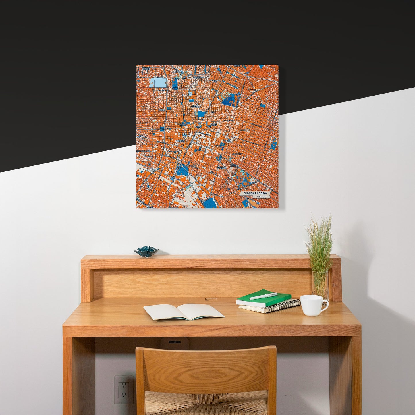 Guadalajara Mexico Colorful City Map Canvas Print Scene