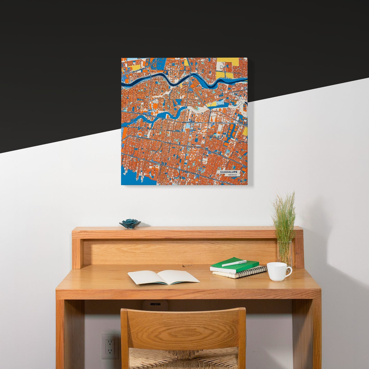 Guadalupe Mexico Colorful City Map Canvas Print Scene