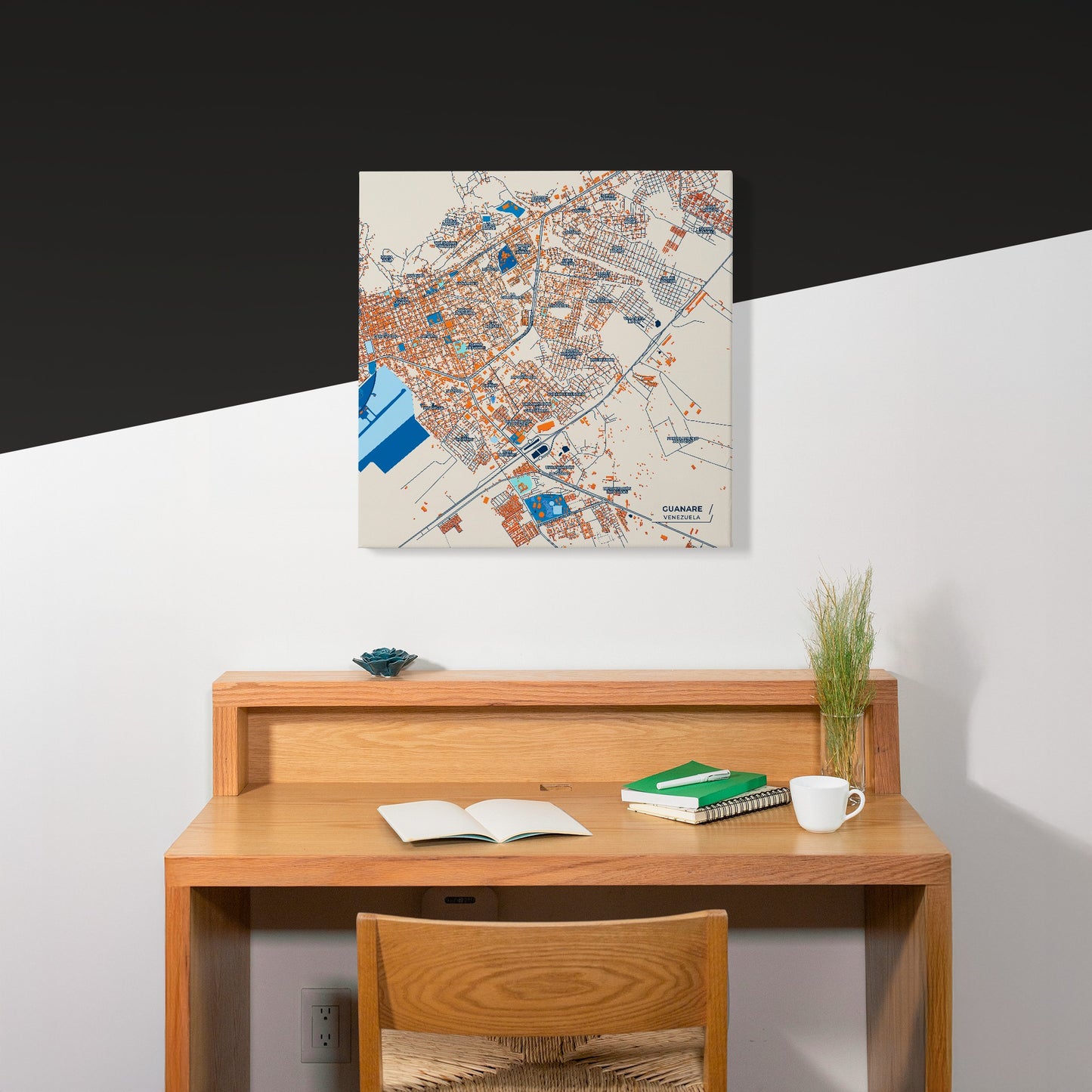 Guanare Venezuela Colorful City Map Canvas Print Scene