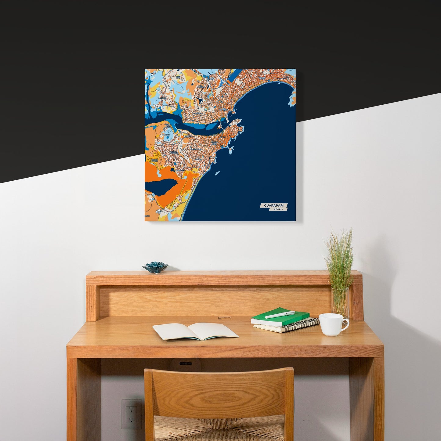 Guarapari Brazil Colorful City Map Canvas Print Scene