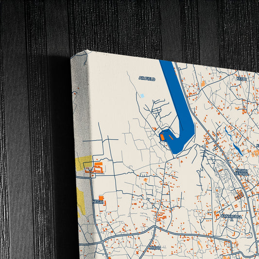 Gulu Uganda Colorful City Map Canvas Print Detail