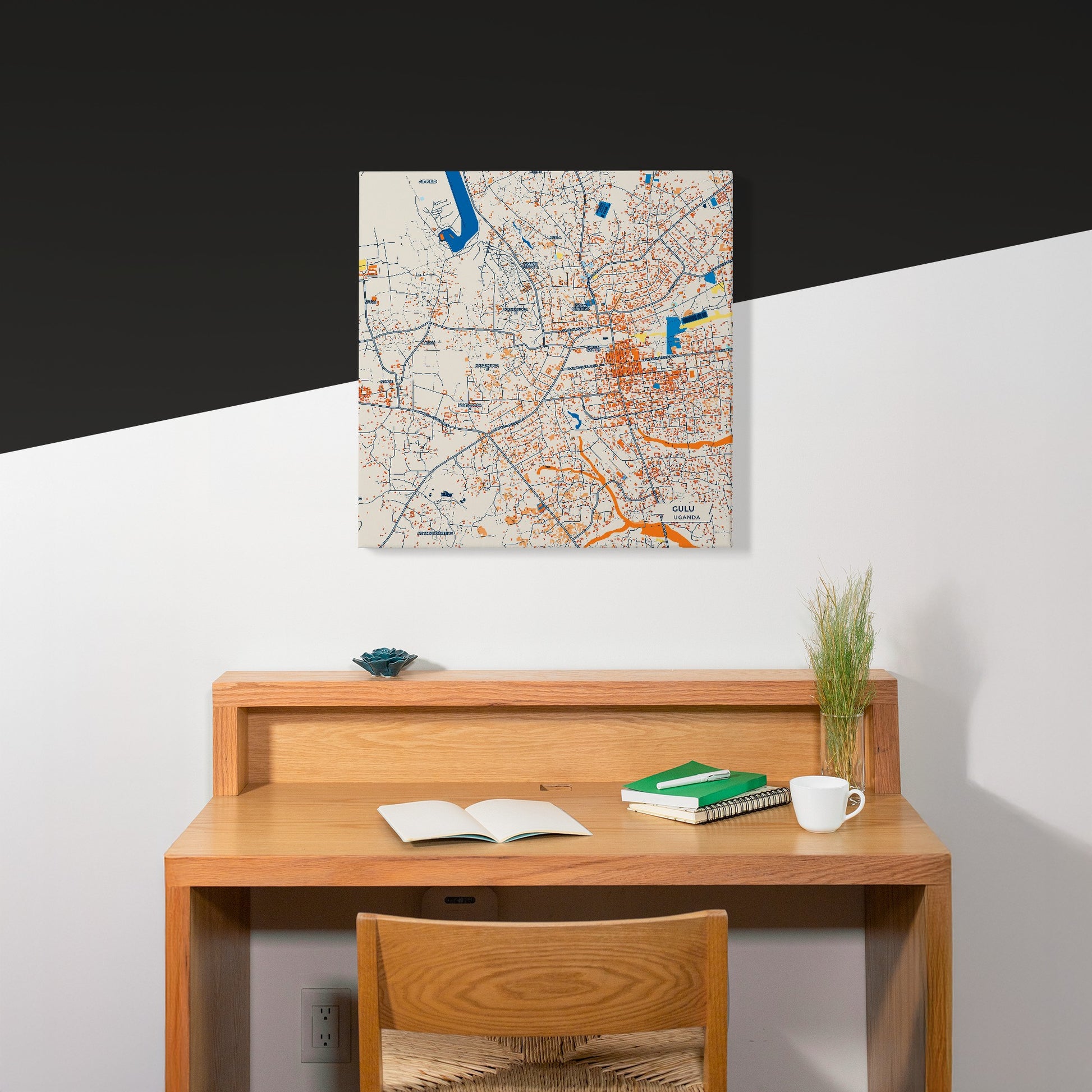 Gulu Uganda Colorful City Map Canvas Print Scene
