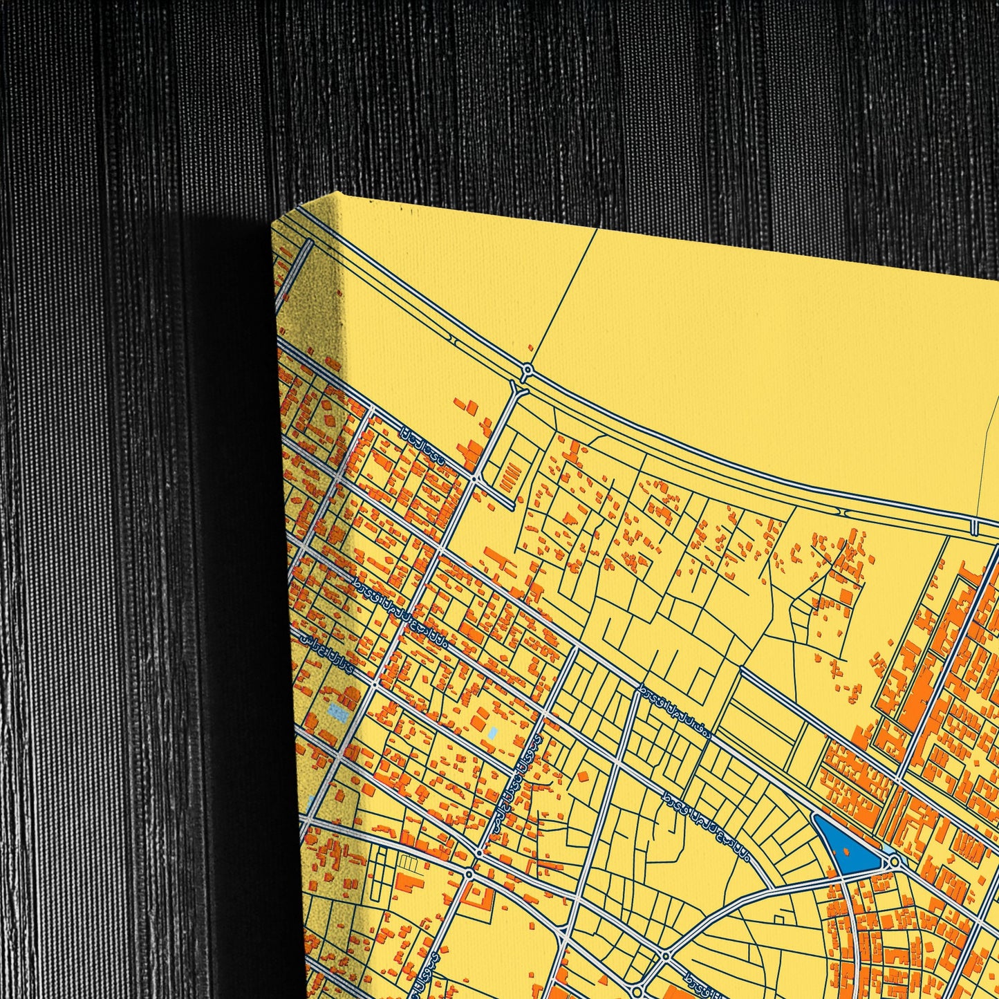 Gurayat Saudi Arabia Colorful City Map Canvas Print Detail