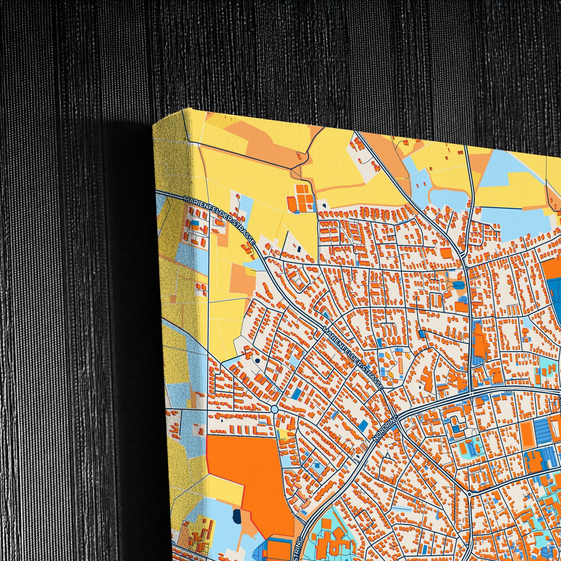 Gütersloh Germany Colorful City Map Canvas Print Detail