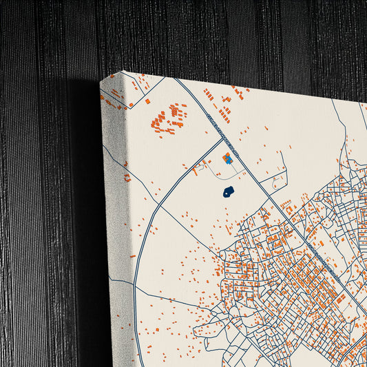 Hadejia Nigeria Colorful City Map Canvas Print Detail