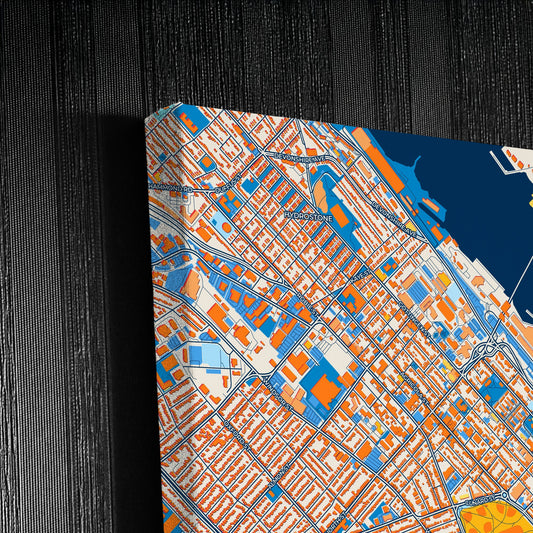 Halifax Canada Colorful City Map Canvas Print Detail