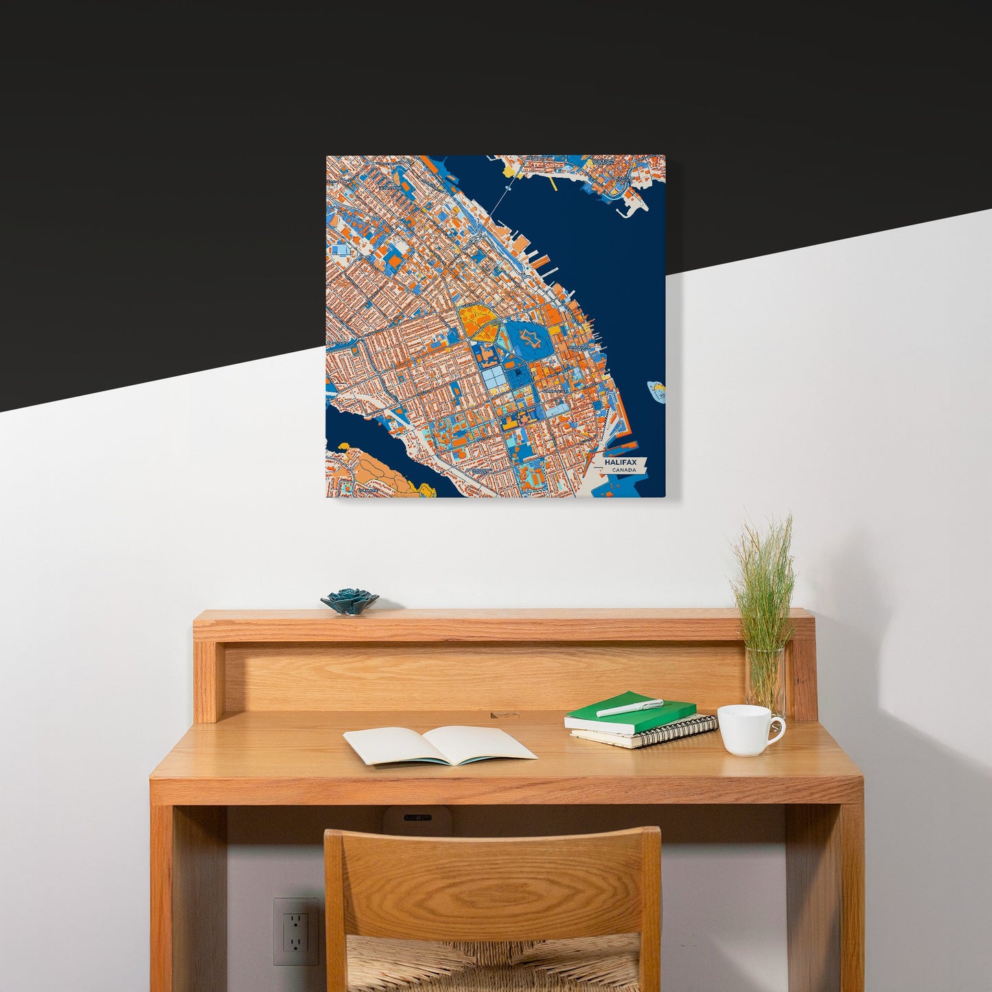 Halifax Canada Colorful City Map Canvas Print Scene