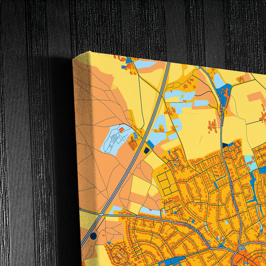 Haltern Am See Germany Colorful City Map Canvas Print Detail