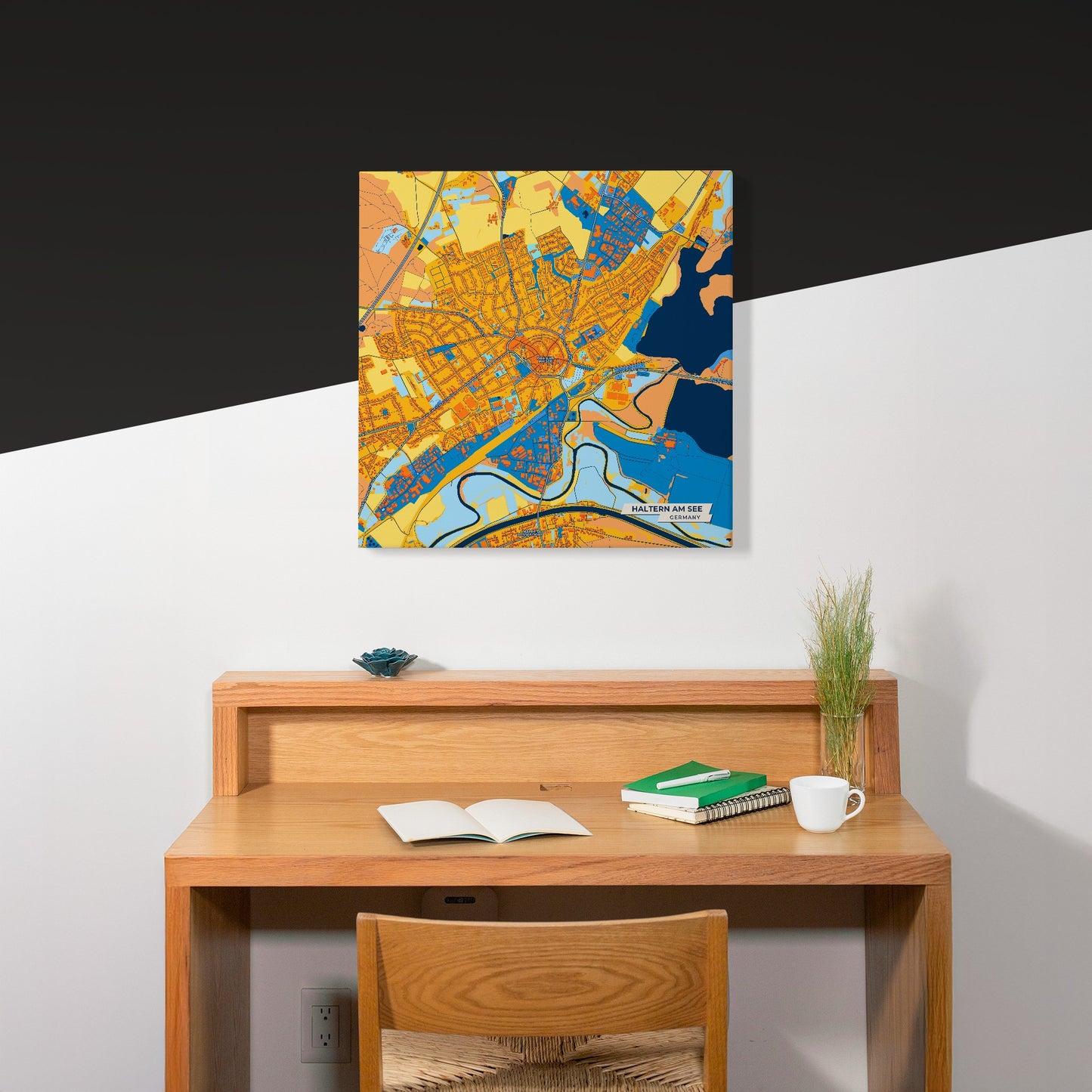 Haltern Am See Germany Colorful City Map Canvas Print Scene
