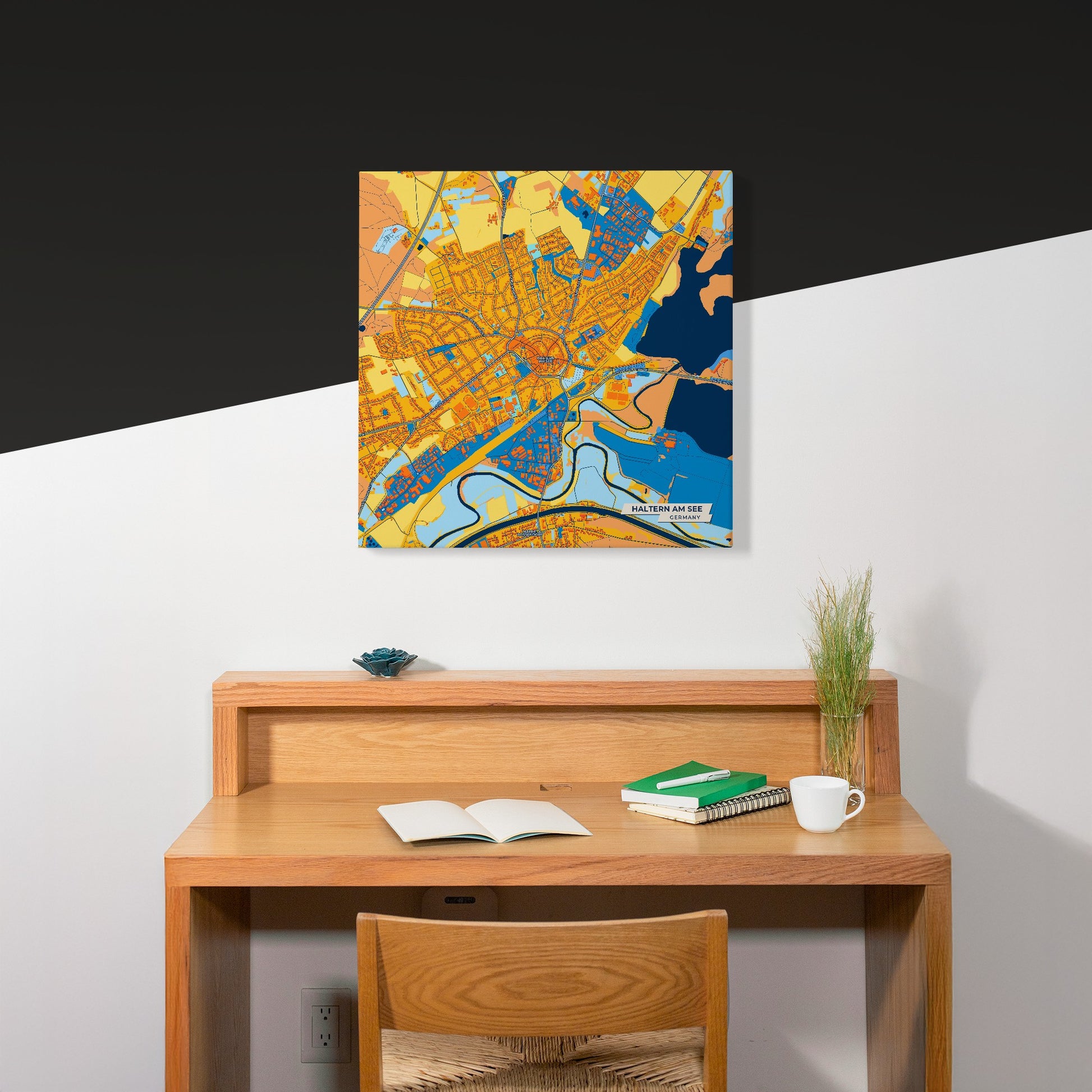 Haltern Am See Germany Colorful City Map Canvas Print Scene