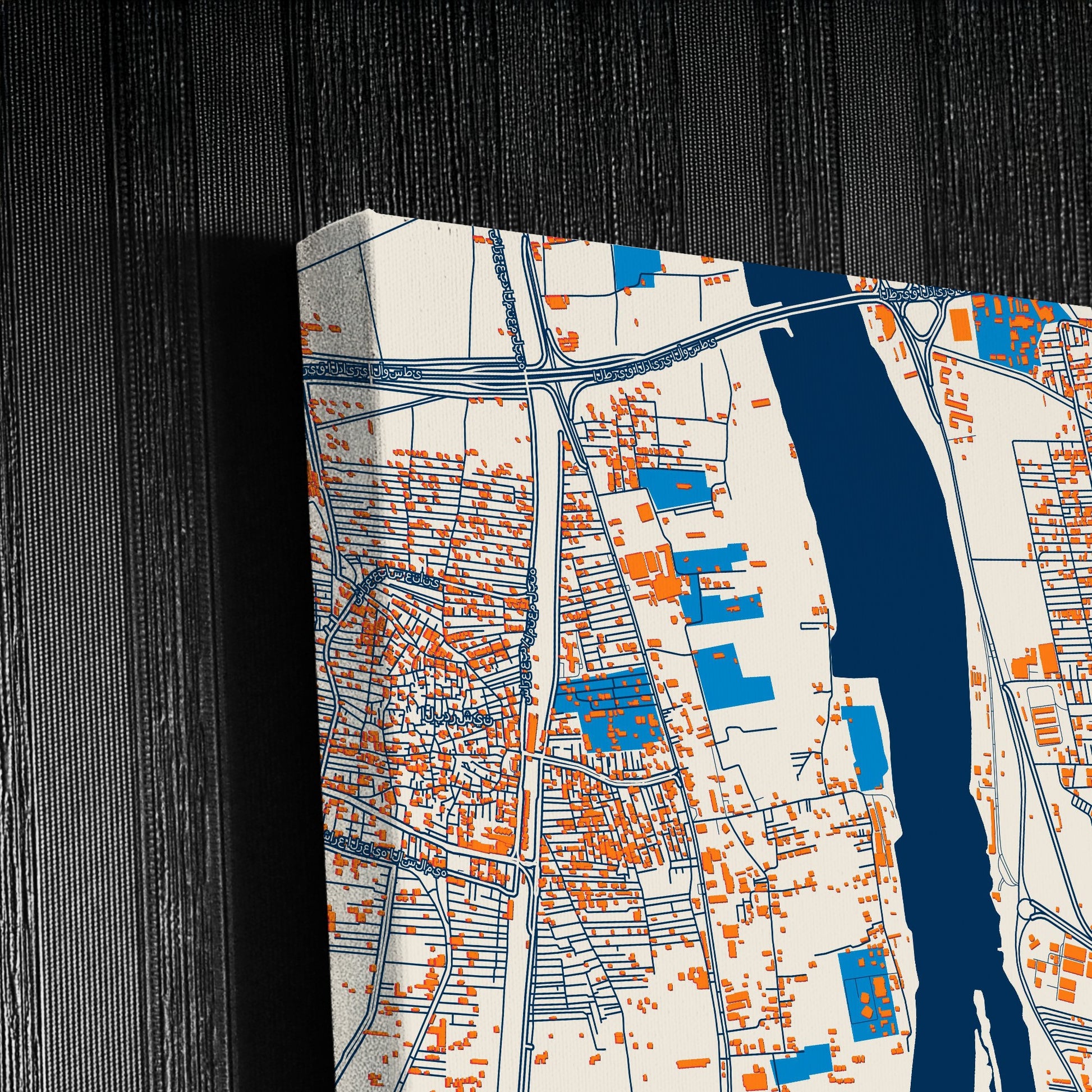 Halwan Egypt Colorful City Map Canvas Print Detail