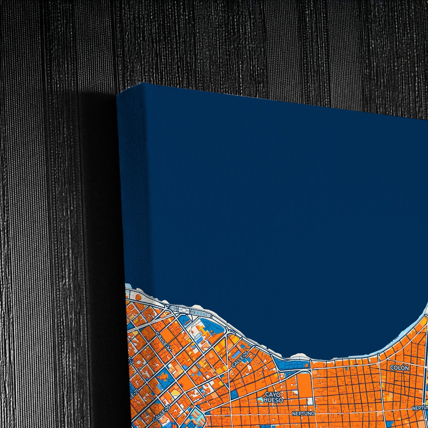 Havana Cuba Colorful City Map Canvas Print Detail