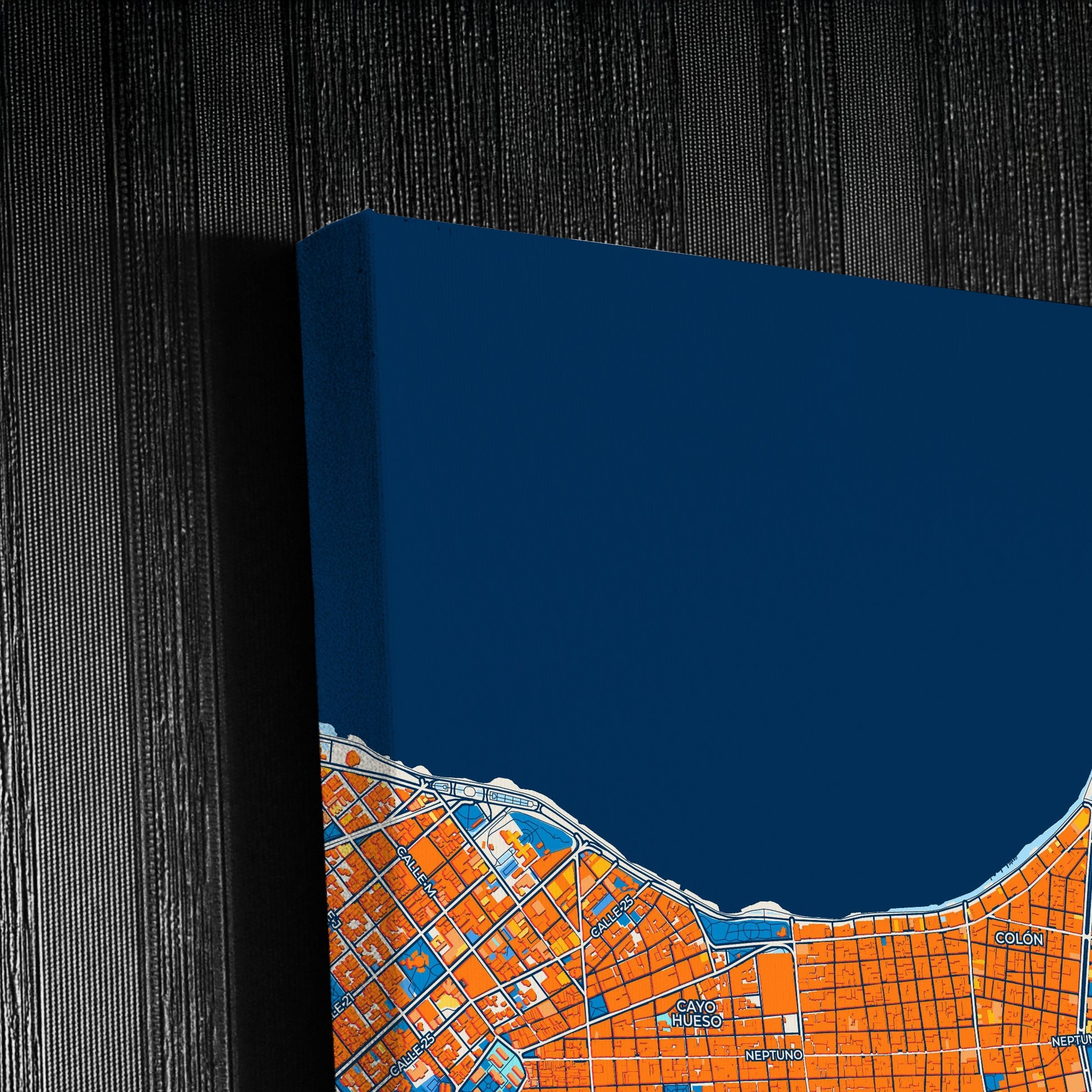 Havana Cuba Colorful City Map Canvas Print Detail