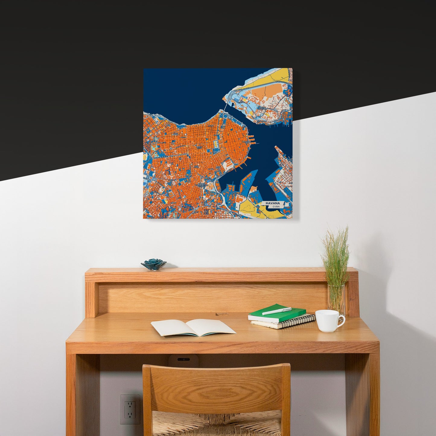 Havana Cuba Colorful City Map Canvas Print Scene