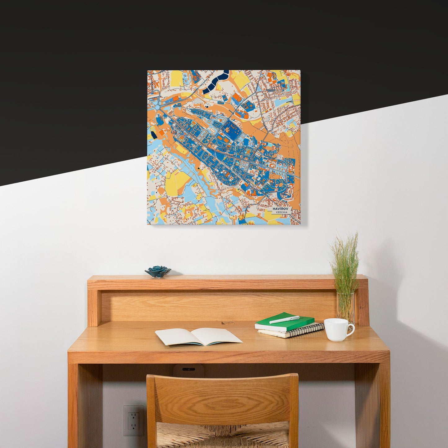 Havířov Czechia Colorful City Map Canvas Print Scene
