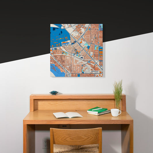 Henderson Nevada Colorful City Map Canvas Print Scene