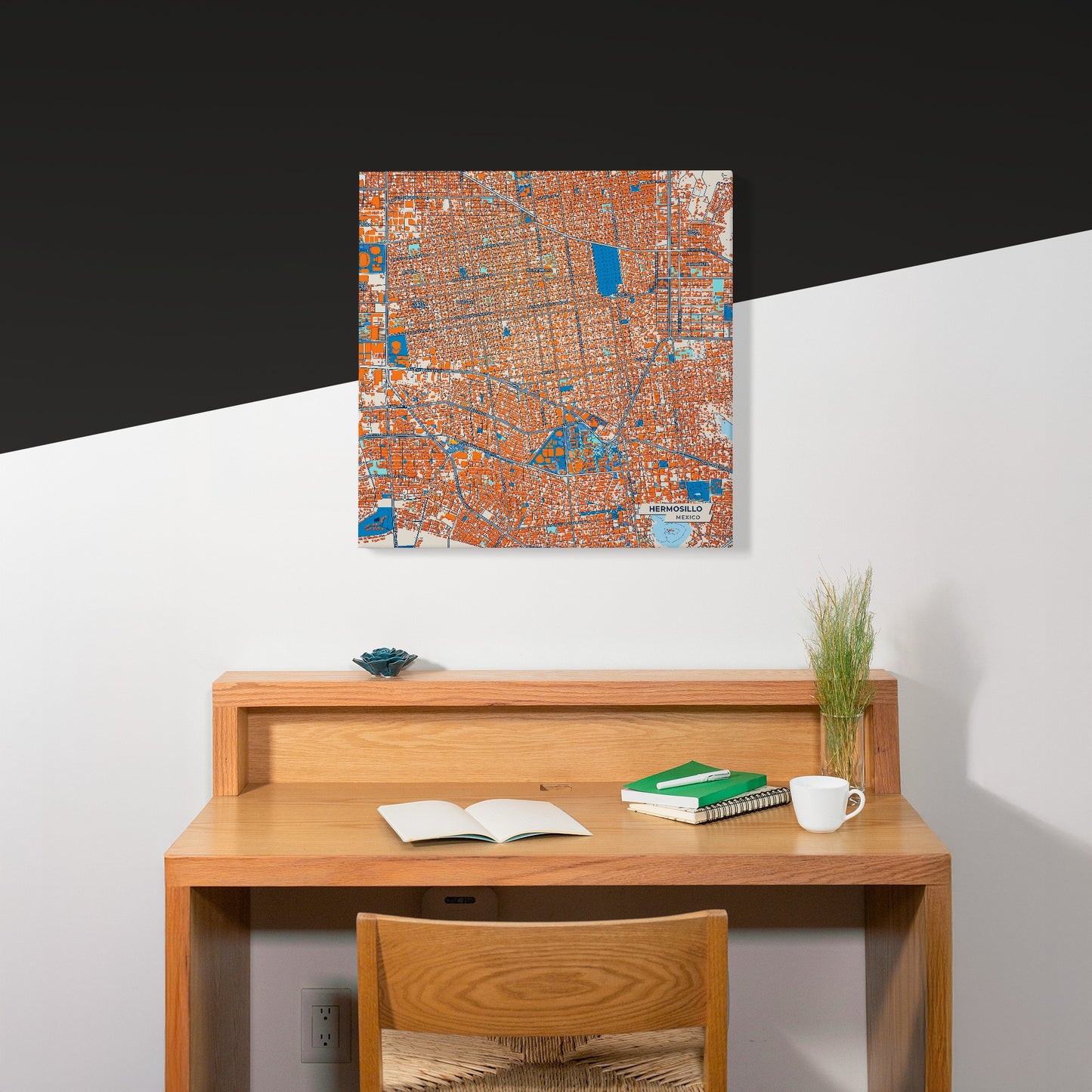 Hermosillo Mexico Colorful City Map Canvas Print Scene