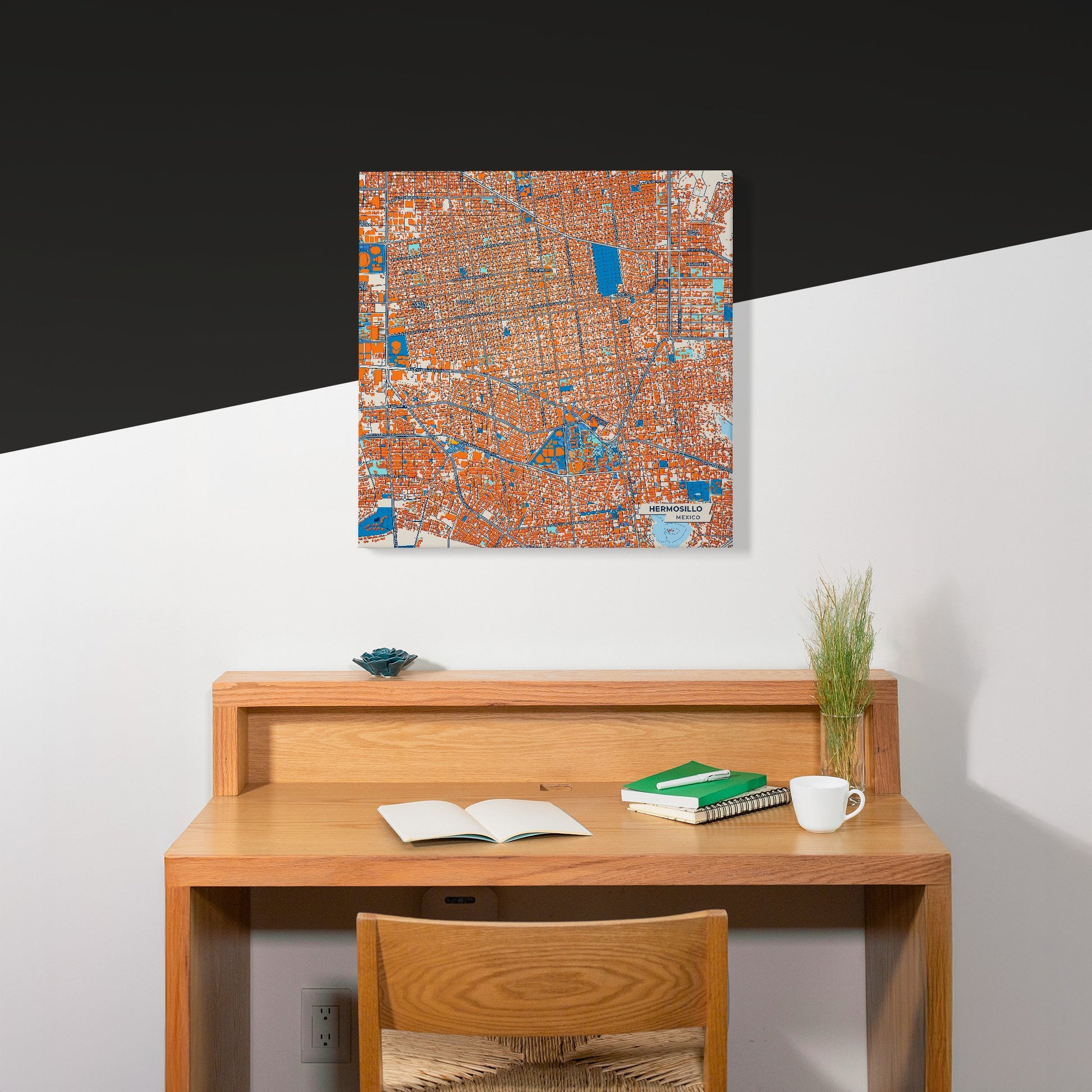 Hermosillo Mexico Colorful City Map Canvas Print Scene