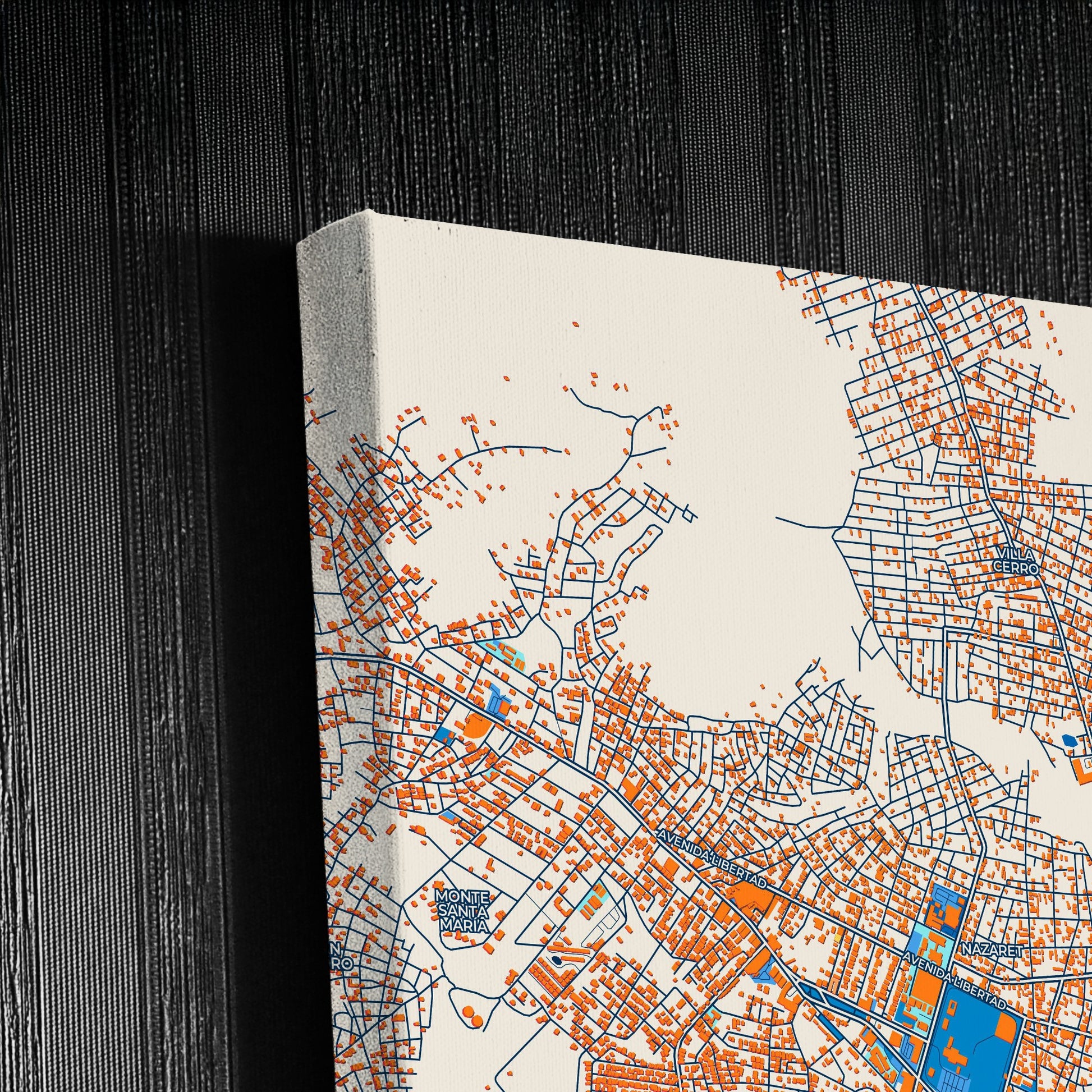 Higüey Dominican Republic Colorful City Map Canvas Print Detail