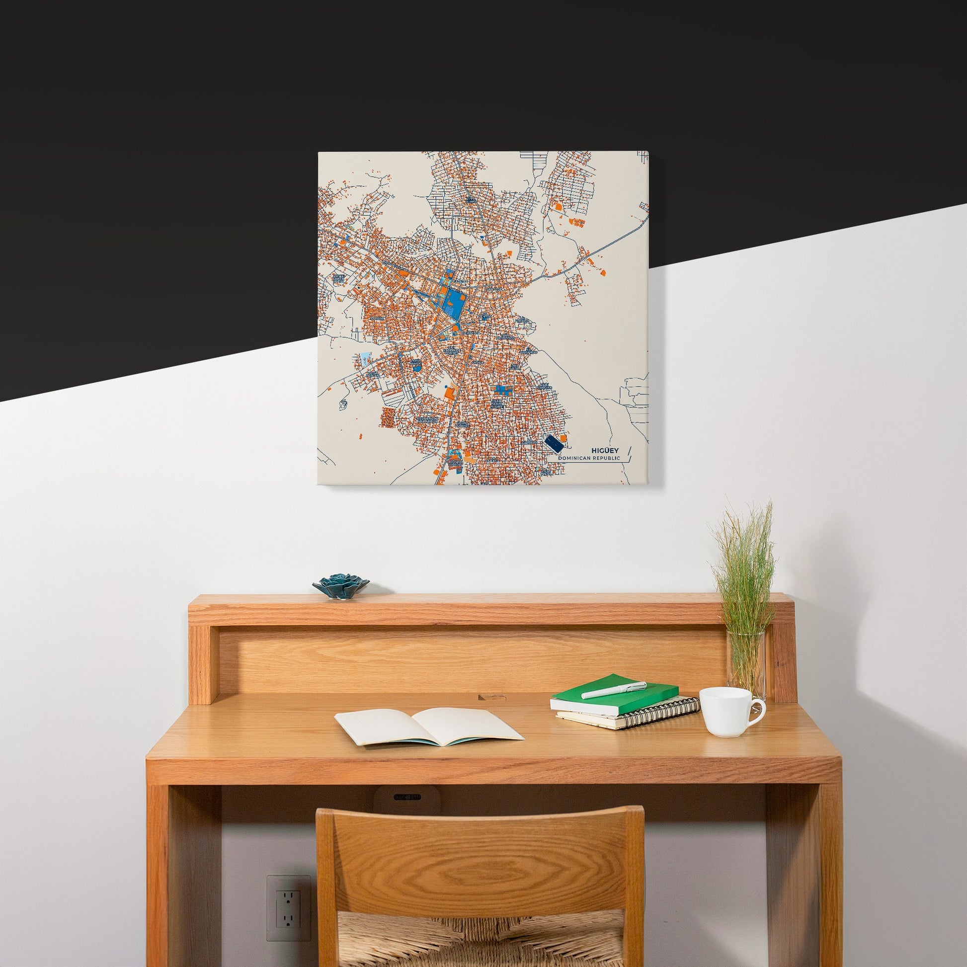 Higüey Dominican Republic Colorful City Map Canvas Print Scene