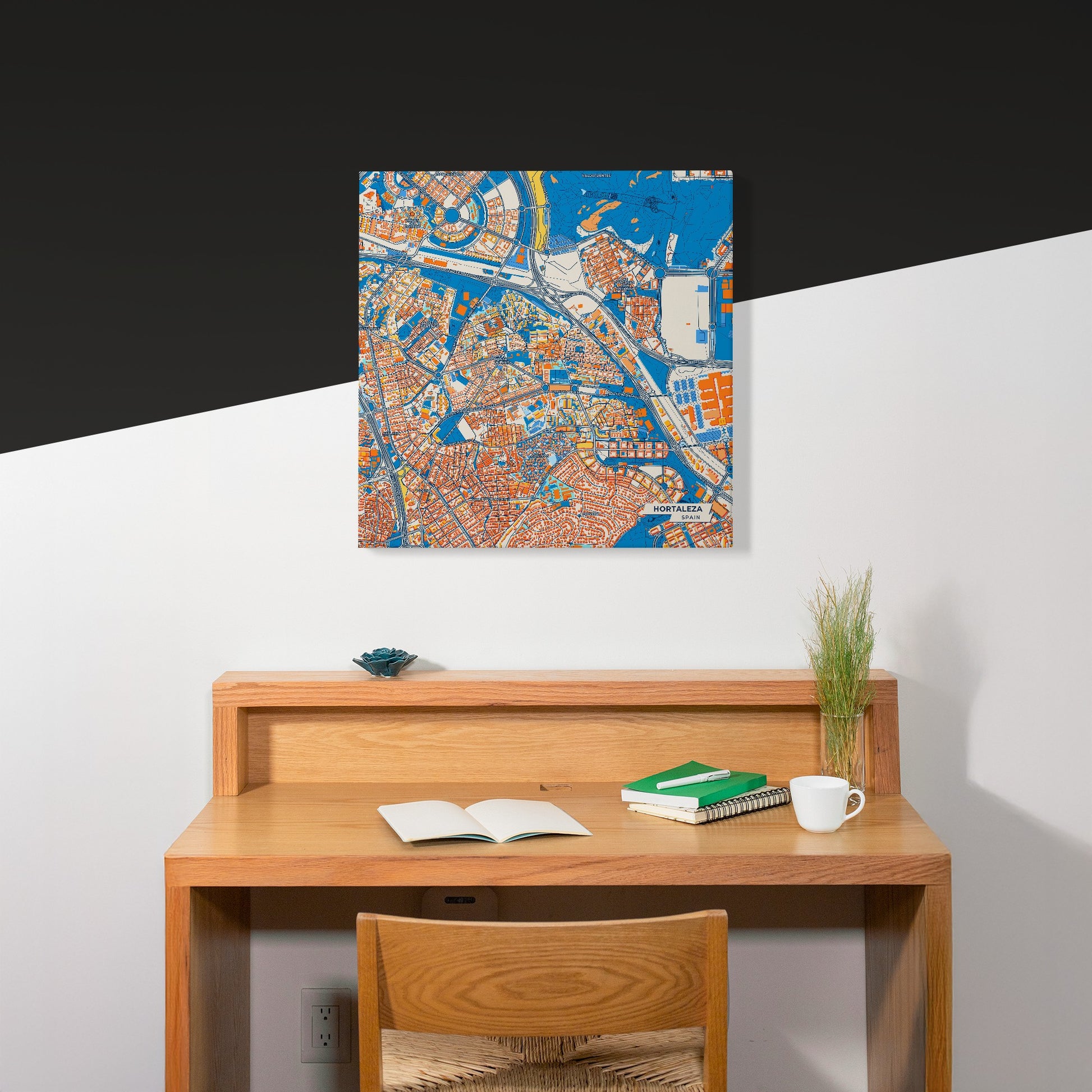 Hortaleza Spain Colorful City Map Canvas Print Scene