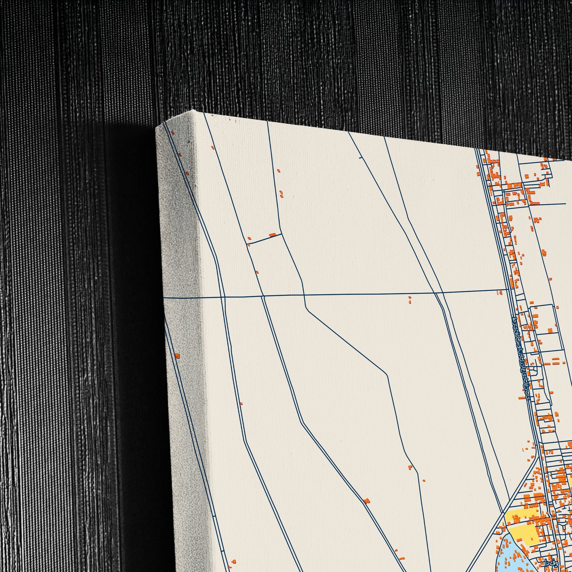 Idfu Egypt Colorful City Map Canvas Print Detail