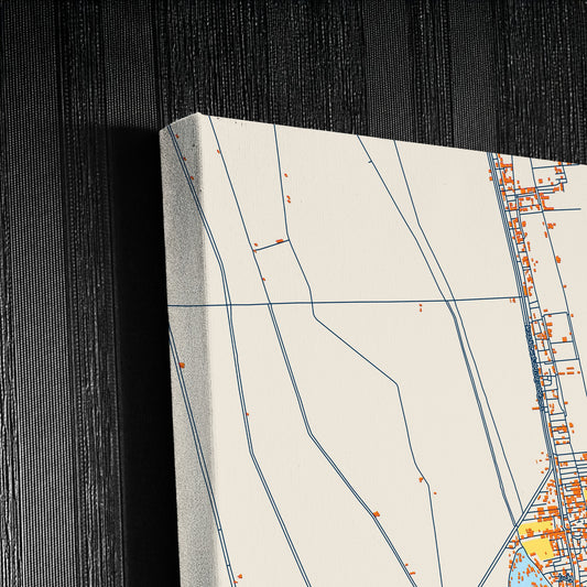 Idfu Egypt Colorful City Map Canvas Print Detail