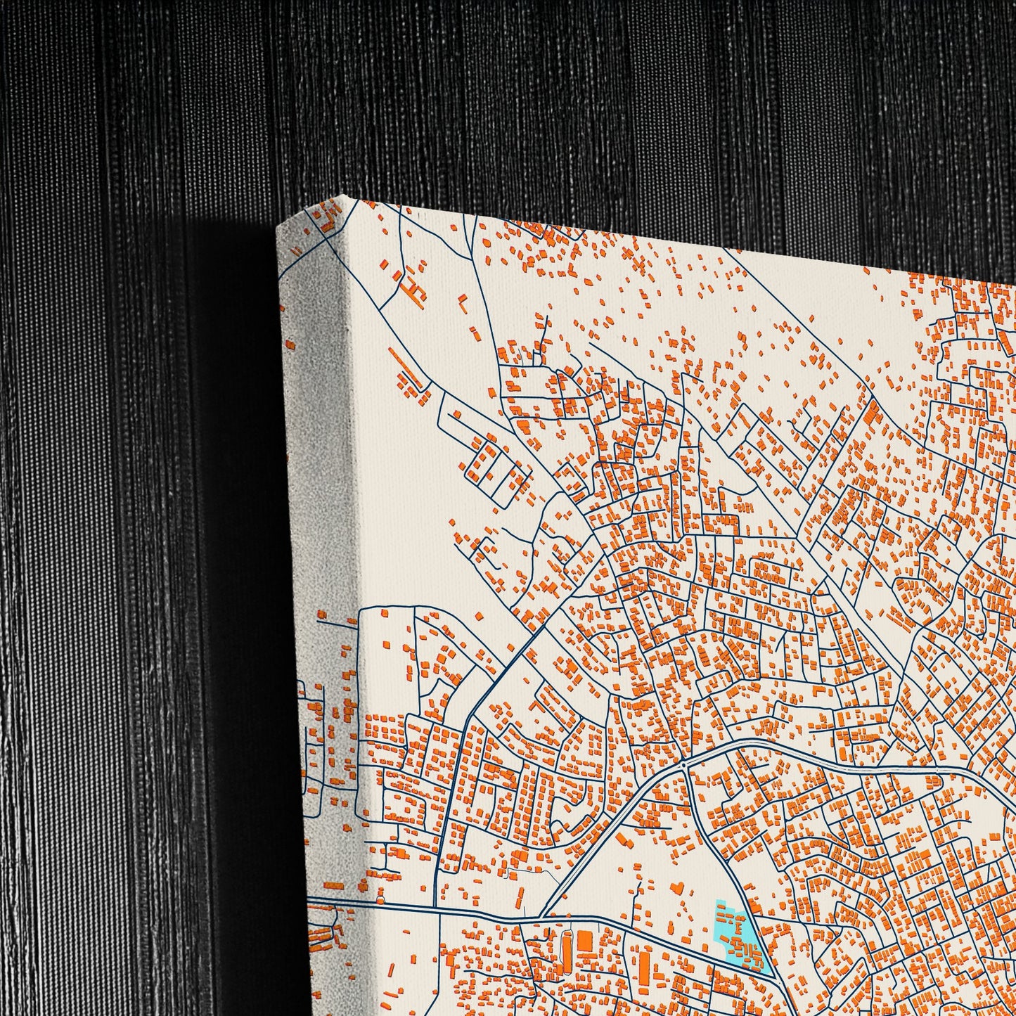 Ijebu-Ode Nigeria Colorful City Map Canvas Print Detail