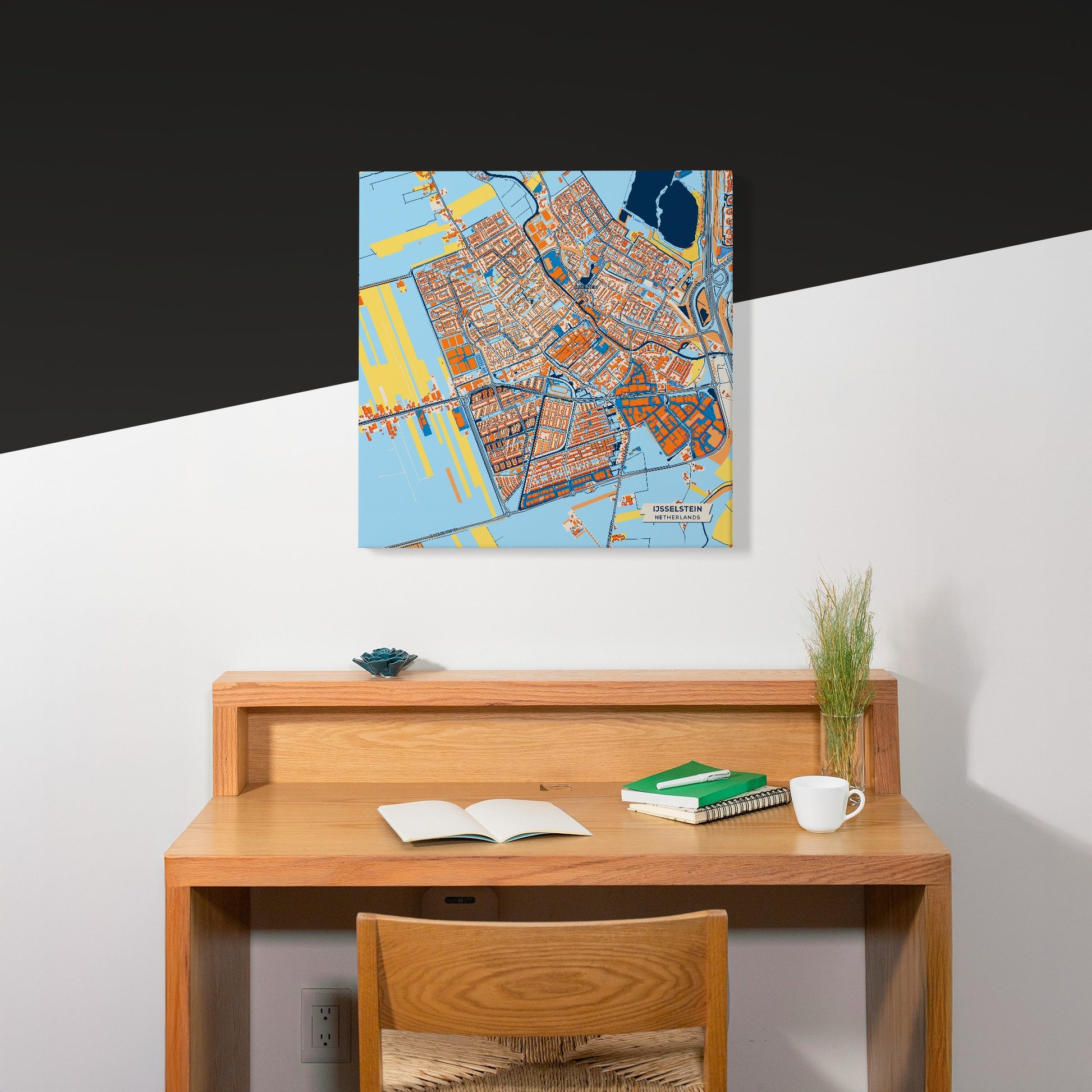 Ijsselstein Netherlands Colorful City Map Canvas Print Scene