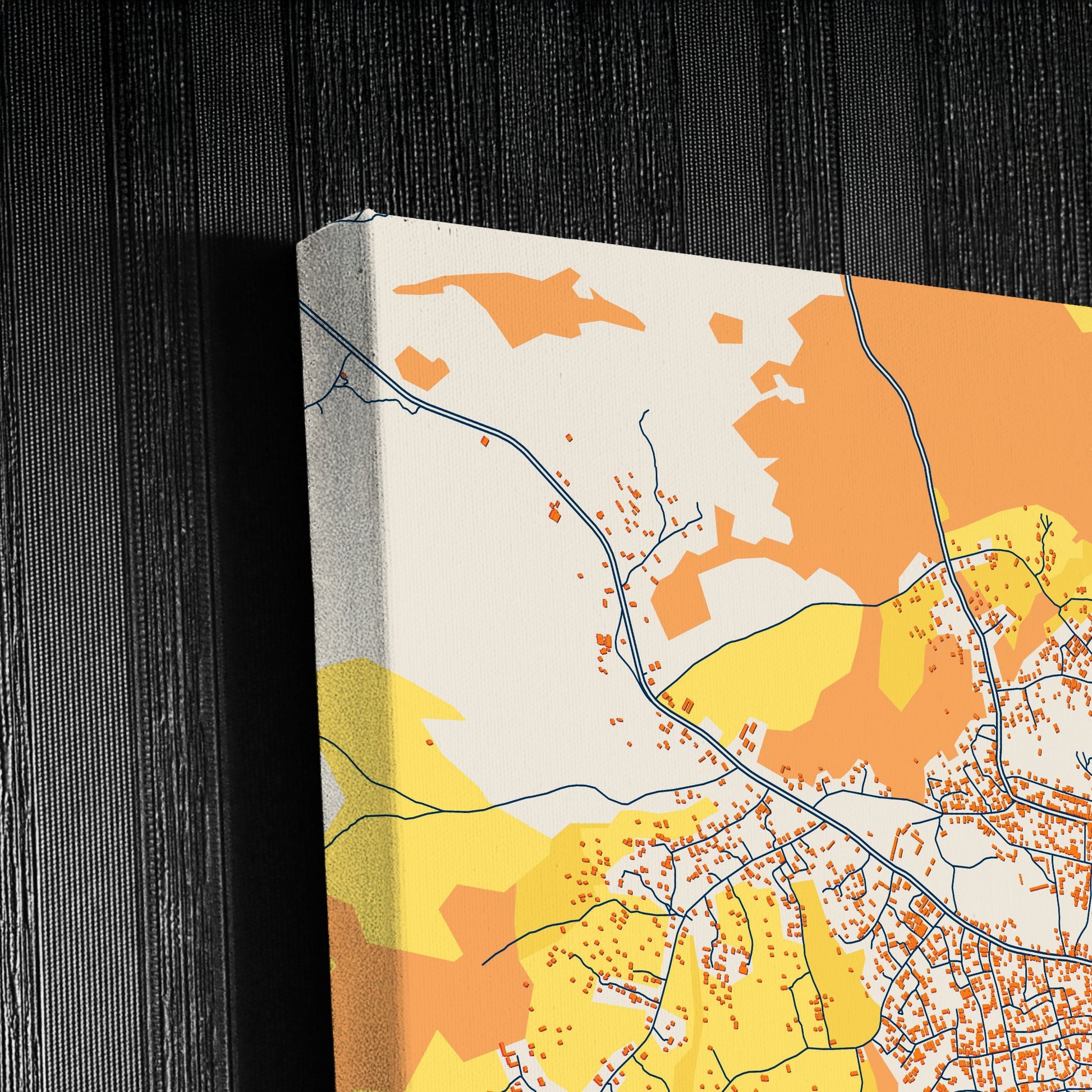 Ila Orangun Nigeria Colorful City Map Canvas Print Detail