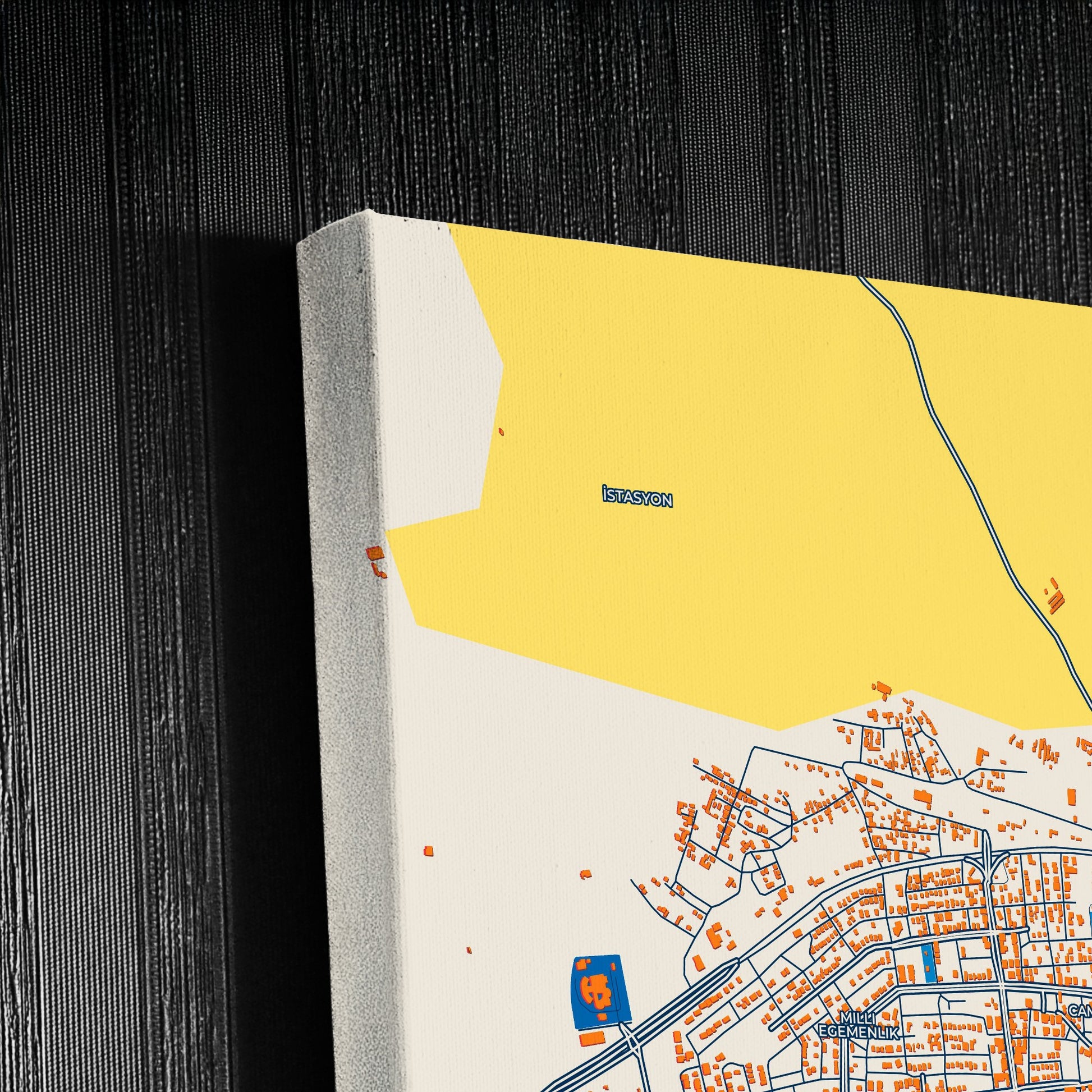 Ilgin Turkey Colorful City Map Canvas Print Detail