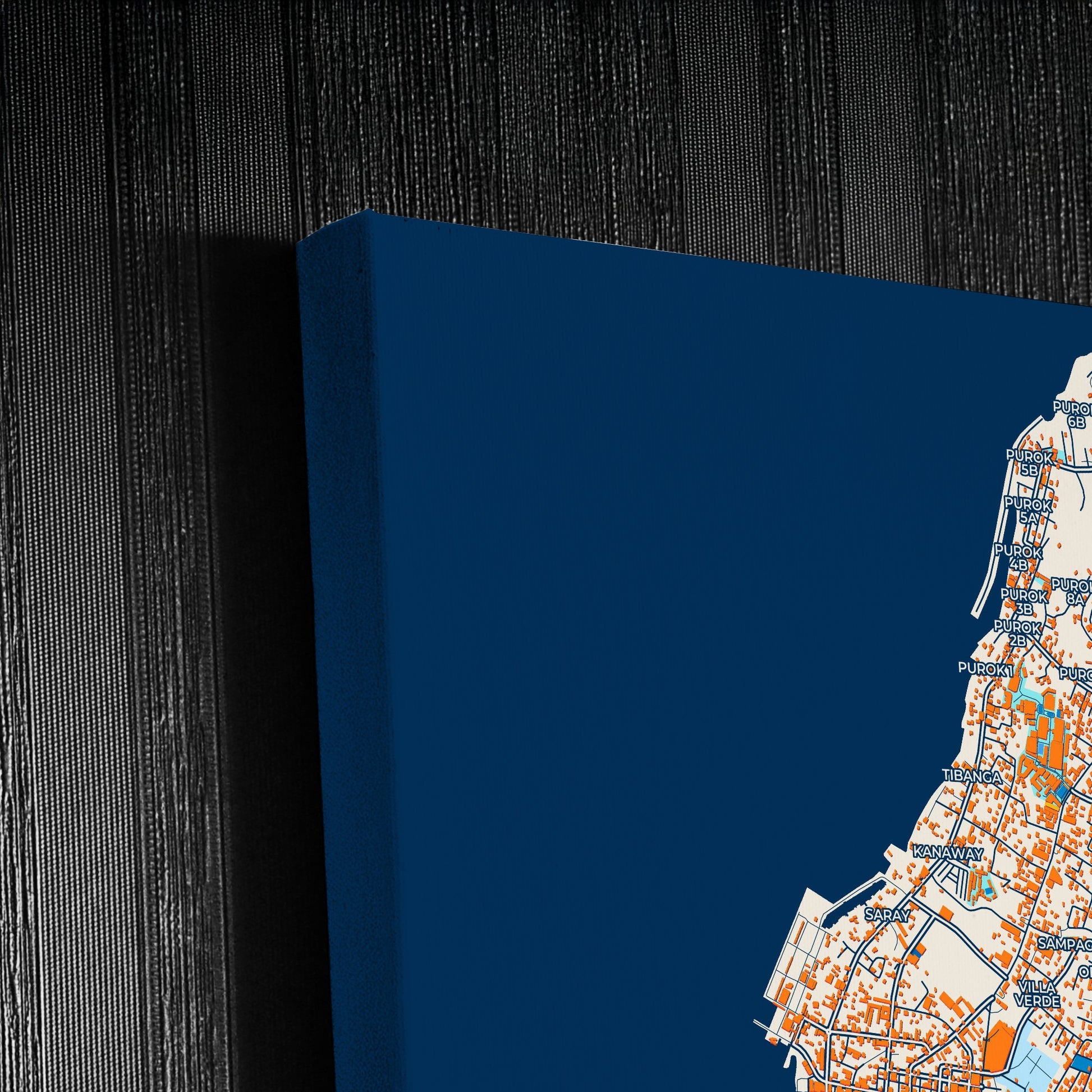 Iligan Philippines Colorful City Map Canvas Print Detail