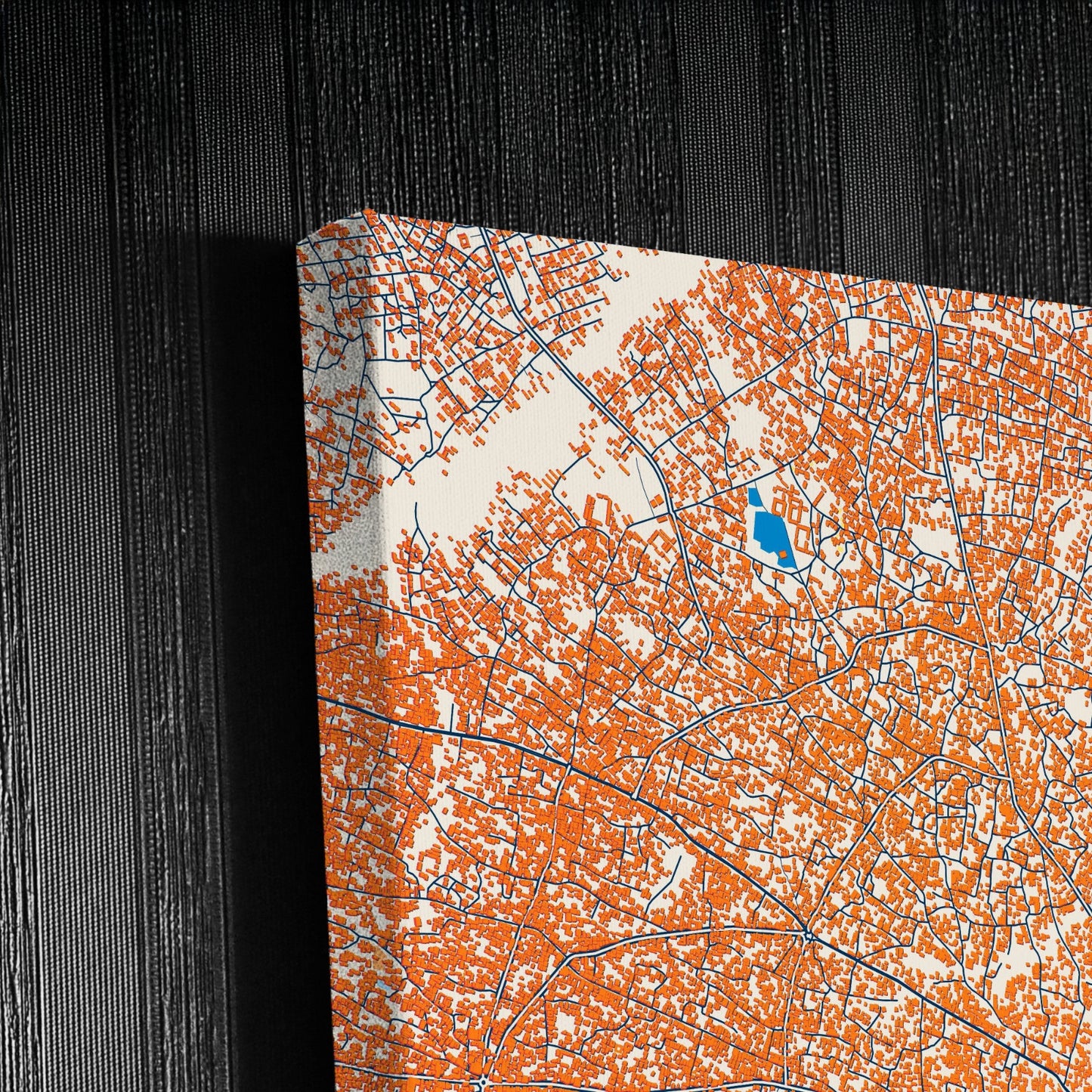 Ilorin Nigeria Colorful City Map Canvas Print Detail