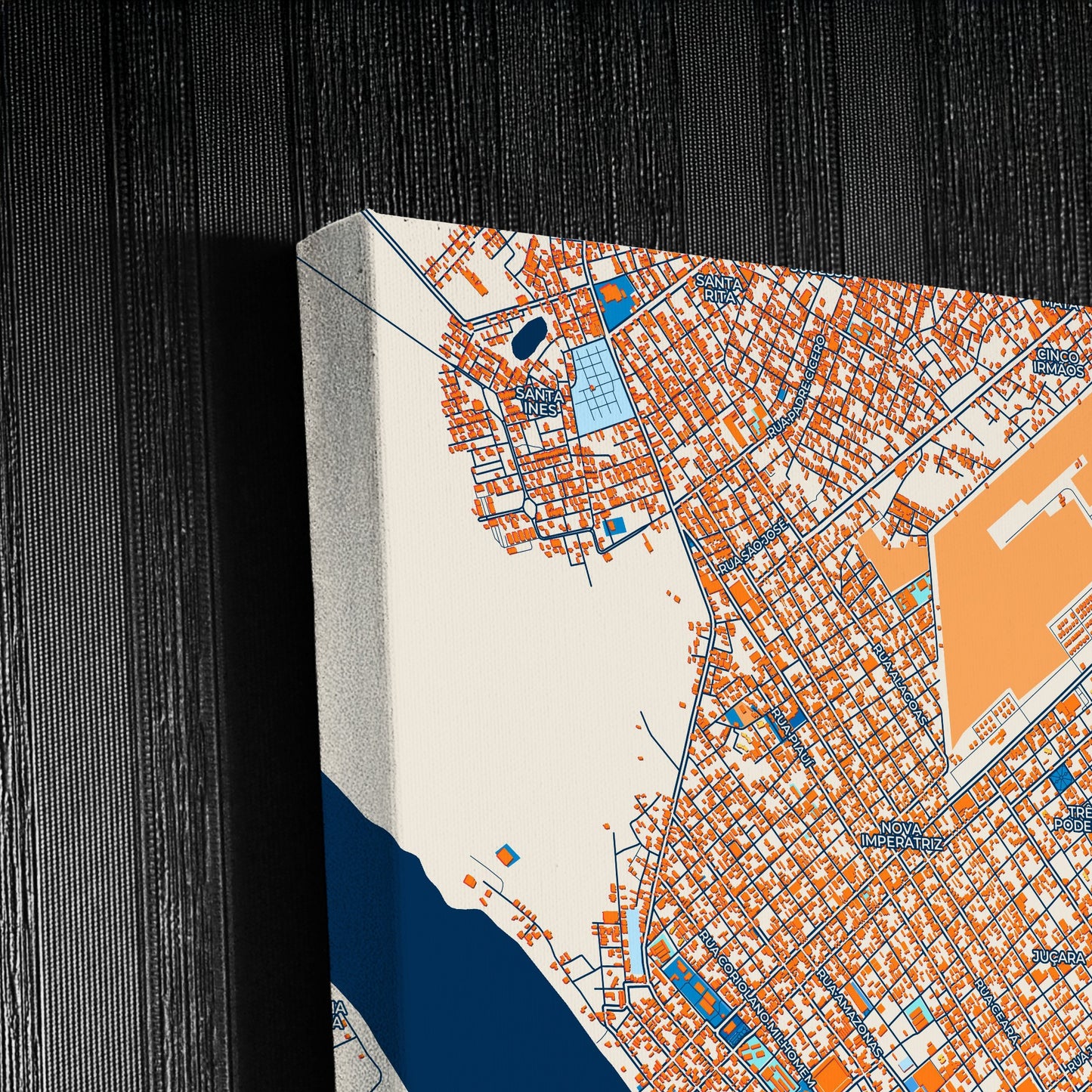 Imperatriz Brazil Colorful City Map Canvas Print Detail