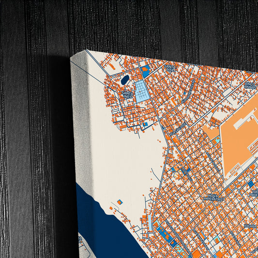 Imperatriz Brazil Colorful City Map Canvas Print Detail