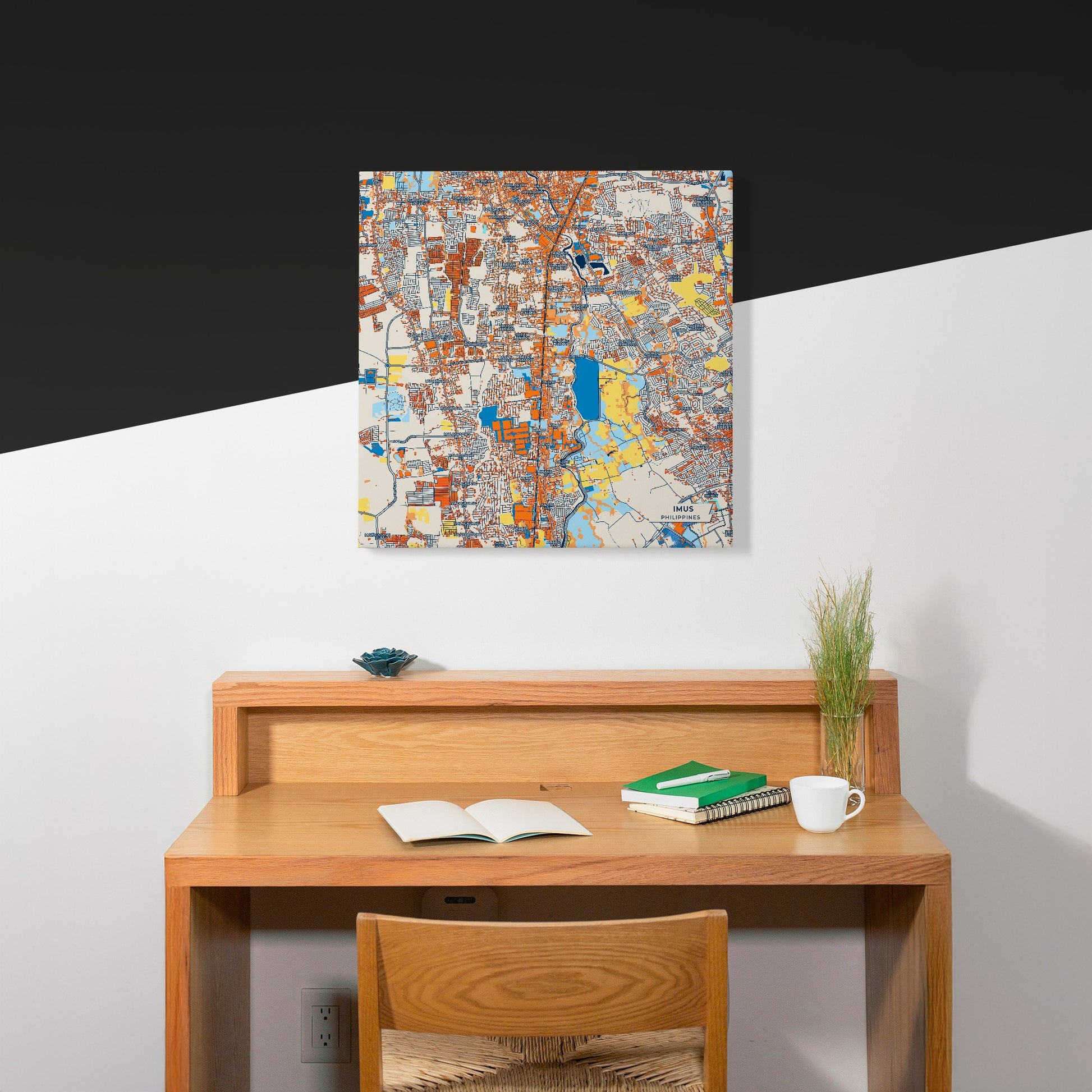 Imus Philippines Colorful City Map Canvas Print Scene
