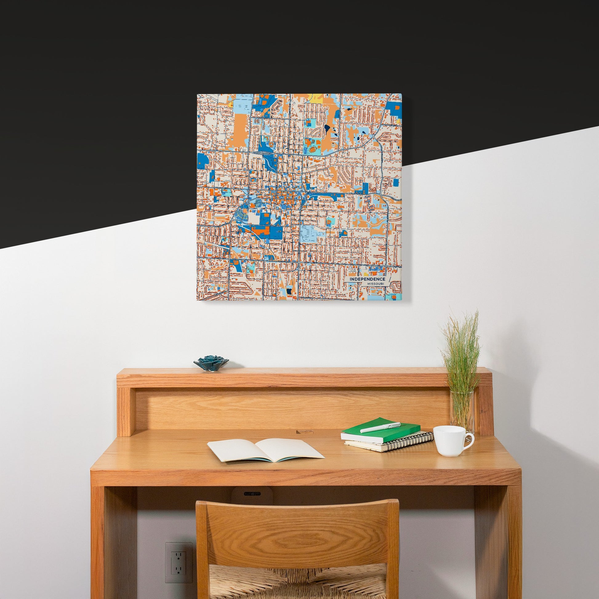 Independence Missouri Colorful City Map Canvas Print Scene