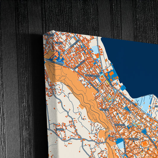 Ιωαννινα Greece Colorful City Map Canvas Print Detail