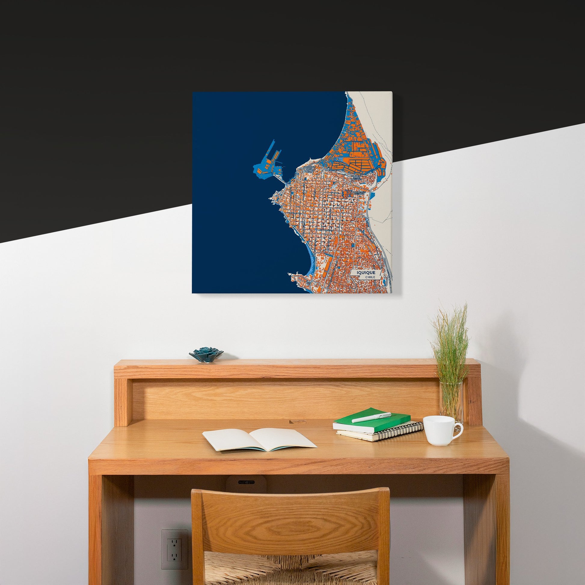 Iquique Chile Colorful City Map Canvas Print Scene