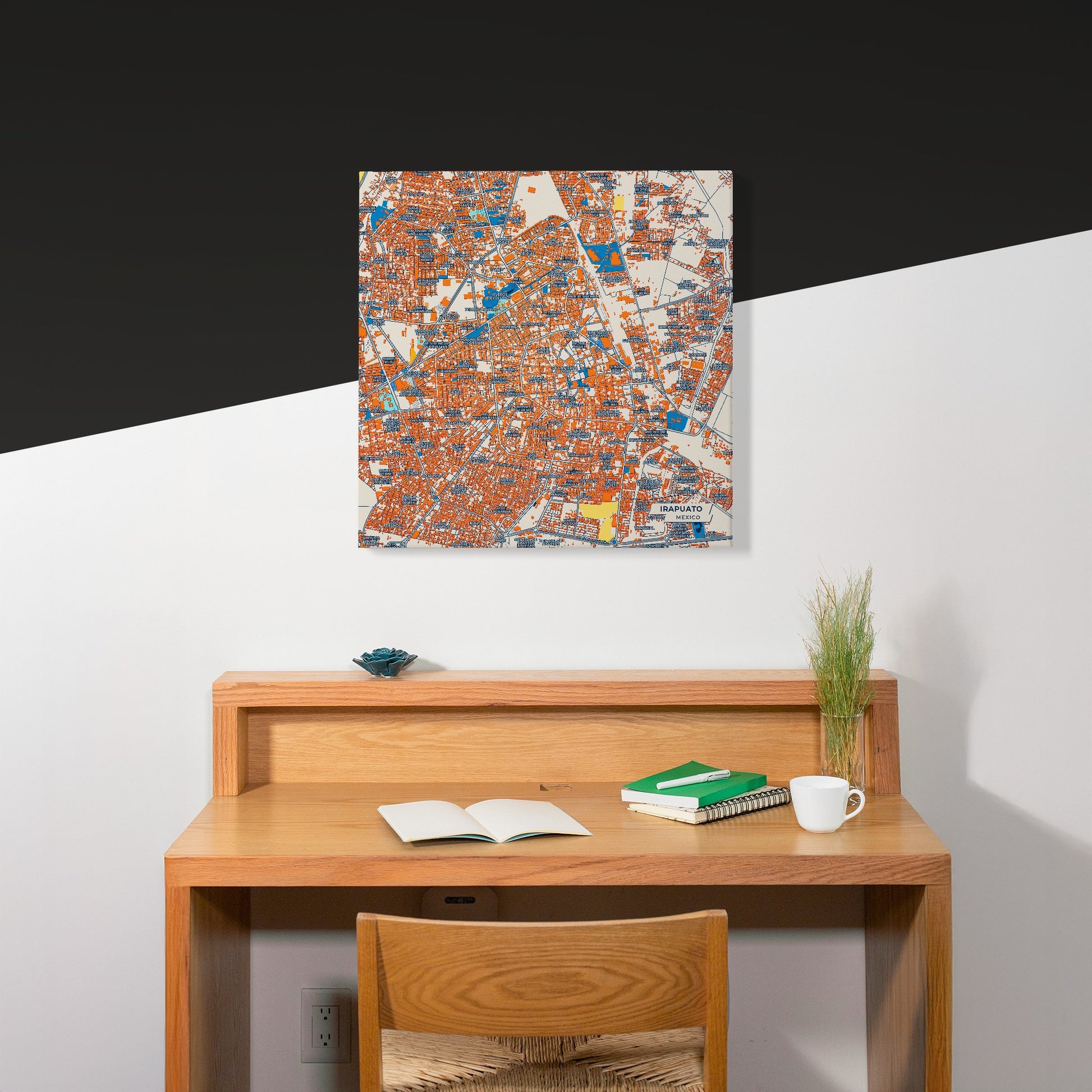 Irapuato Mexico Colorful City Map Canvas Print Scene