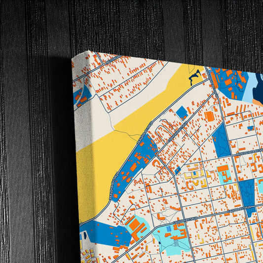 Ірпін Ukraine Colorful City Map Canvas Print Detail