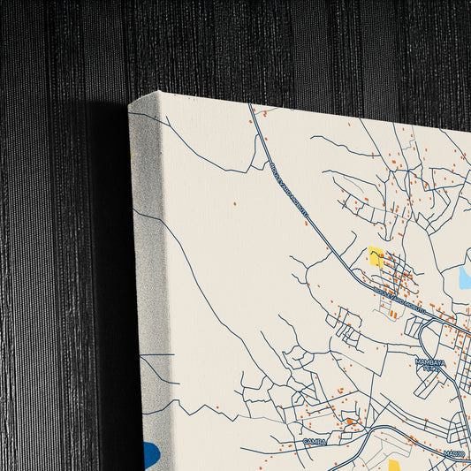 Isiro Dr Congo Colorful City Map Canvas Print Detail